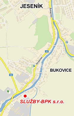mapa Sluby - BPK - Jesenk